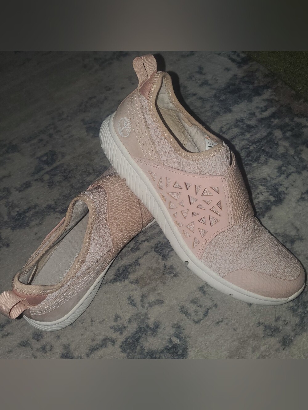 Timberland Women's Slip-On Knit Sneakers in Blush Pink
